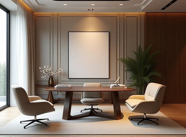 Elegant office interior designed by Maison Élégance